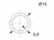 Труба-рейлинг d=16 Lemax L=600 бронза (RAT-11-600)