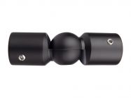 Соединитель труба-труба 19 мм поворотный GIFF 828 черный матовый