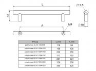 Ручка рейлінгова ALVA 1008/224 матовий хром