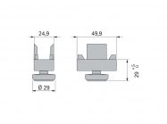 Опора регулируемая малая пластик Volpato Stili H=29 венге браш