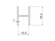 Соединительный профиль Slider (золото) L=5000