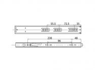 Направляющая полного выдвижения One Touch GIFF PRIME L=350 H=45