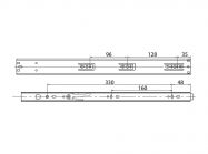 Направляюча повного висування One Touch GIFF PRIME L=450 H=45