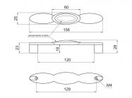 Ручка скоба Virno Azure 101/128 WTC A4 античное серебро