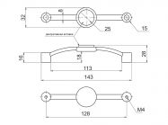 Ручка скоба Virno Azure 103/128 MLC A11 бронза