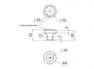 Ручка кнопка Virno Azure 103R MLC A11 бронза