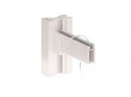 Штанга прямокутна зі вставкою гардеробна з кріпленням Volpato Stili L=900 біла