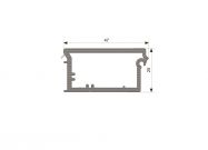 Планка під ручку колір алюміній L=800 (702832)