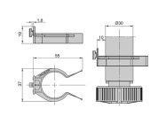 Кліпса до опори кухонного столу Volpato (до цоколя) чорний