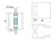 Ручка FORLI GIFF Glass PREMIO полірований хром