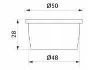 Заглушка трубы d=50 GIFF черный