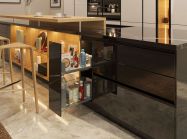 Висувний ящик зі скляними боковинами GIFF PRIME FlatBox L=500 H=167 графіт