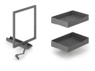 Колона висувна в модуль 450 Inoxa Ikona/Helios 861H 2 полицями H=575 ардезія