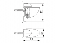 Кріплення для скляної полиці GIFF Тукан сатин