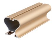 Профиль вертикальный закрытый с пазом под щетку Slider Castle золото вельвет L=5300