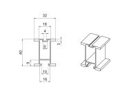 Профіль вертикальний закритий з пазом під щітку Slider HARD L=5300 венге глянець