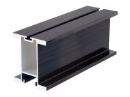 Профіль вертикальний закритий з пазом під щітку Slider HARD L=5300 венге глянець