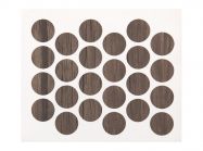 Заглушка минификса самоклеющаяся Weiss d=20 дуб коричневый (24 шт) (282)