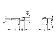 Полицетримач HAFELE D5 мм нікель (282.24.710)