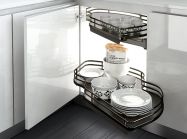 Механізм Combi`S в кутовий модуль 900 Inoxa Ellite 846BEY/DX правий титан (2 полиці)