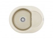 Мойка искусственный камень Elleci 600x470 Easy Round Bianco Antico G62