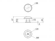 Ручка кнопка Virno Antique 635 патинована бронза