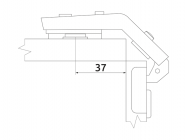 Петля накладна Slide-on GIFF 25*+90* d=35 нікель
