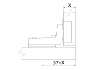 Петля вкладна Slide-on GIFF Т1 d=35 Н=0 нікель