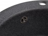 Мийка штучний камінь Solid Поні D475 чорний граніт (з отвором під змішувач)