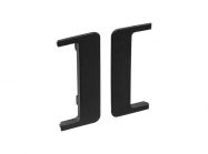 Заглушка открытая к С-образному профилю Gola Volpato Clap`n`FIT черный матовый (пара)