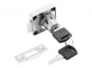 Замок мебельный накладной с собачкой GIFF 338 хром