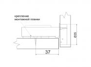 Петля накладна без пружини Slide-on GIFF Т1 d=35 Н=0 нікель