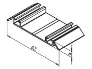 Направляючий профіль нижній Slider Project L=5000 (срібло)