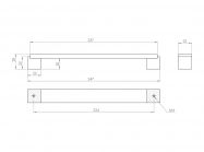 Ручка рейлінгова Virno Lines 402/224 браш сатин нікель