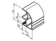 Вертикальний відкритий профіль Slider Expert L=5200 шампань