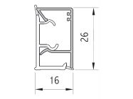 Плінтус VOLPATO чорний глянець 16х26мм, L=4200