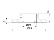 Фланец к опоре d=50 Lemax бронза (STK107 (BL))