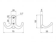 Гачок Gamet WR42-GPM25 патинована матова мідь