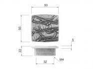 Ручка кнопка Citterio Line 2048С-23-32 матова бронза