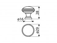 Ручка кнопка Gamet GR49-G0031 античное серебро
