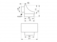 Кріплення для скляної полиці з присоскою GIFF Hippo хром