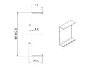 Профіль Gola С-подібний універсальний Volpato Clap`n`FIT L=4200 білий (80/G39)