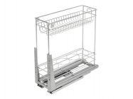 Карго фасад 200 нижнее крепление с доводчиком GIFF хром (2 полки)