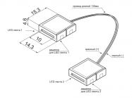 Коннектор для LED ленты 10мм проводом (лента-лента)