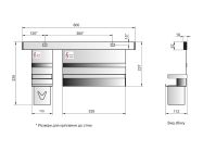 Набір Virno Style S201 рейлінг L=600 мм з полицями нержавіюча сталь