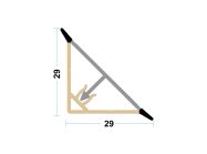 Плінтус кухонний Linken System трикутний алюміній H=30 L=4000