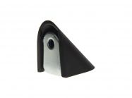 Уголок мебельный одинарный металлический с пластиковой заглушкой Z-02 черный