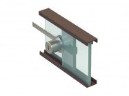 Замок меблевий для розсувних скляних дверей GIFF 328 L=130 хром