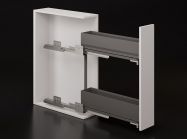 Карго фасад 200 бокове кріплення з дотягувачем Inoxa Ikona/Helios 6104HY ардезія (2 полиці)