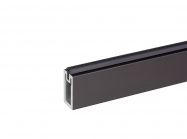 Штанга прямоугольная со вставкой гардеробная с креплением Volpato Stili L=1200 венге браш